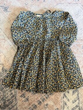 Floral Long-Sleeve Cotton Dress